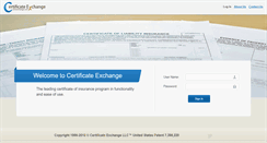 Desktop Screenshot of certificateexchange.com